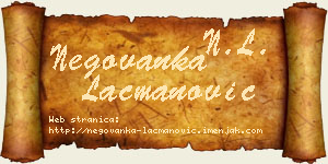 Negovanka Lacmanović vizit kartica